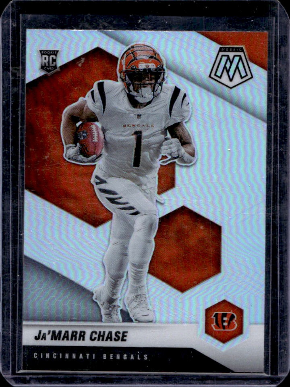 2021 Mosaic Ja'Marr Chase RC Prizm Silver Rookie #307 Bengals