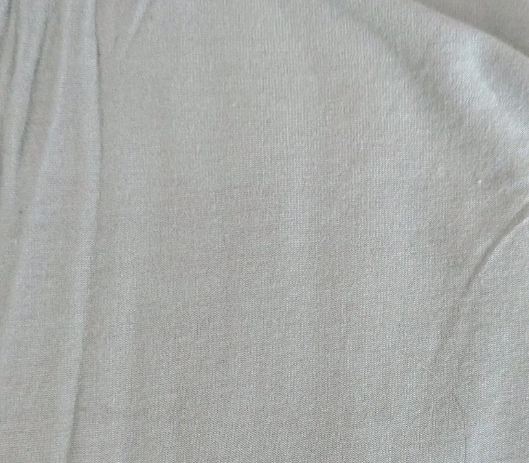 Fine Knit 4 way Stretch Celery Gray Shimmer Cotton Blend Fabric 5+ Yds x 60"W Pc - Image 2 of 4