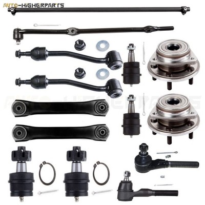 For 2000-2006 Jeep Wrangler 14x Front Control Arm Tie Rod Sway Bar & Wheel Hub