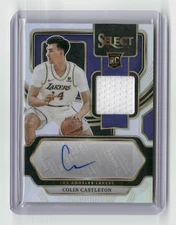 2023-24 PANINI SELECT #RJ-CAS COLIN CASTLETON ROOKIE PATCH SILVER AUTO /199