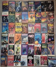 Job Lot Bundle of 48 Science Fiction Paperback Books Vintage Sci-Fi