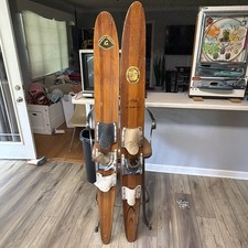 Vtg Cypress Gardens Skis Wooden Water Skis Sl...