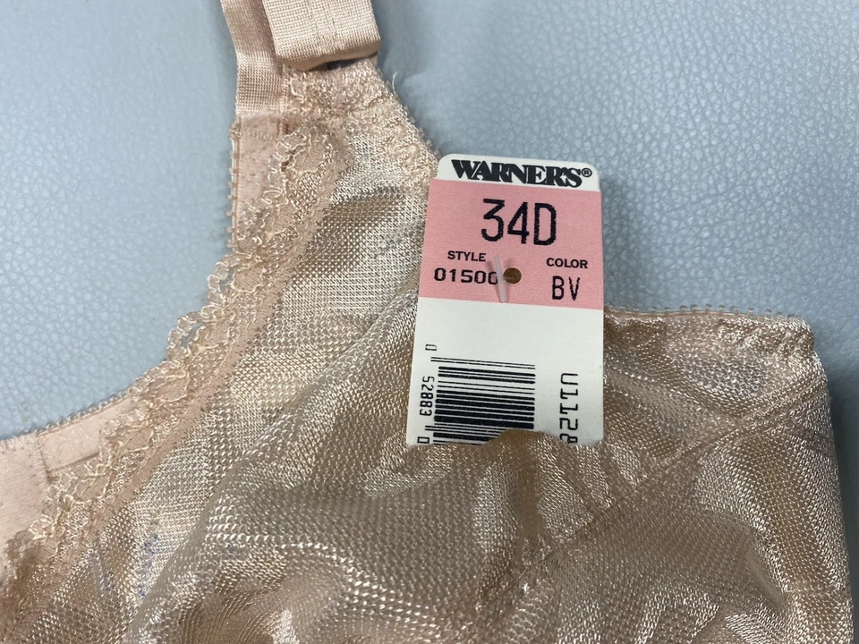 Sujetador WARNER'S Vintage TALLA 34D beige nude copa suave con aros clásico 01500 Foto 4 de 4