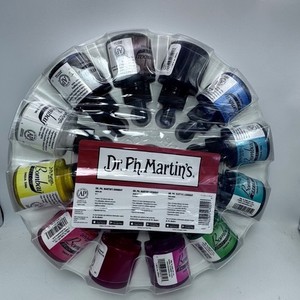 Dr. Ph. Martin's Bombay India Ink Set 1 12 Colors 1oz Bottles Waterproof 800871