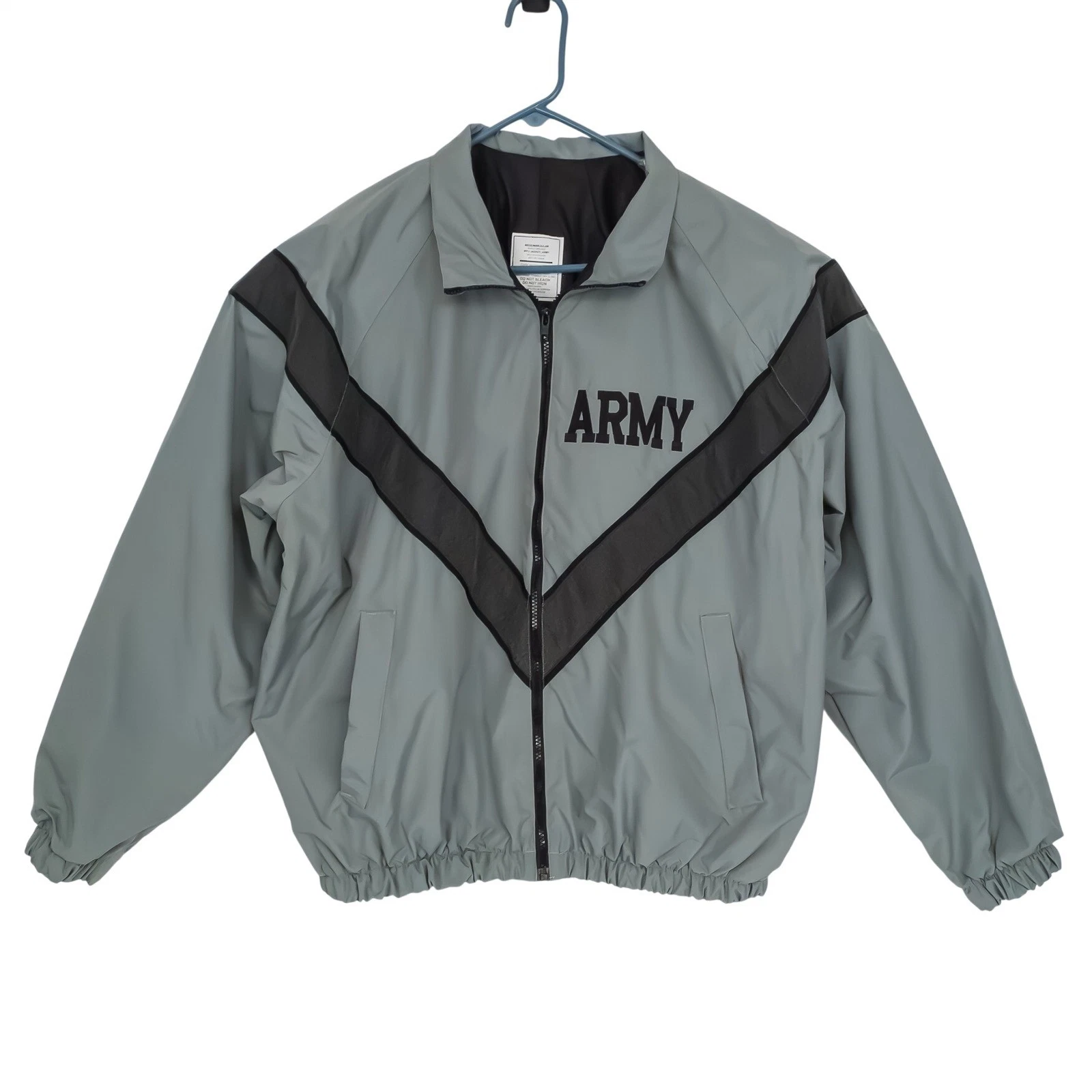 UNICOR IPFU Jacket Army Mens Medium Regular Grey Reflective Windbreaker Nylon image 3