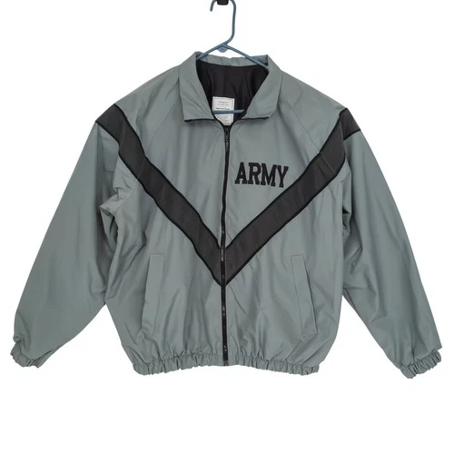 UNICOR IPFU Jacket Army Mens Medium Regular Grey Reflective Windbreaker Nylon image 3