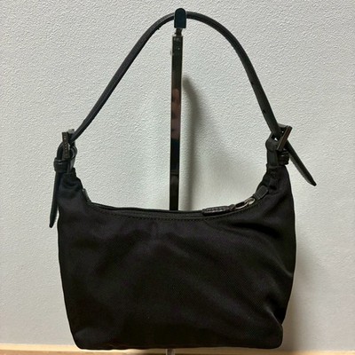 COACH 7428 Accessory Pouch Mini Bag Black Logo Y2K