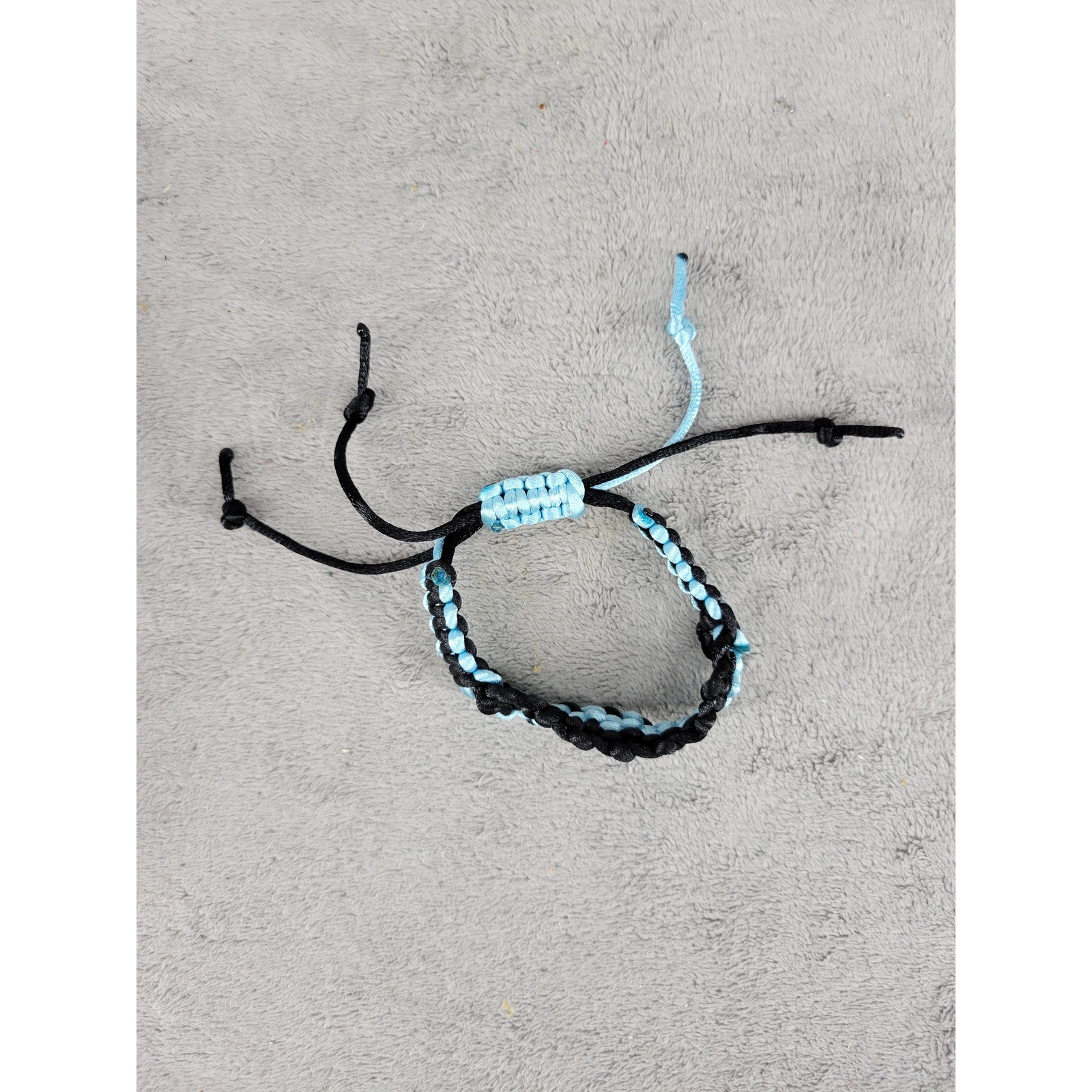 Adjustable Black Blue Macrame Bracelet Friendship… - image 2