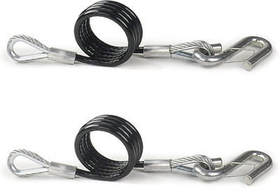 44-1/2'' Trailer Coiled Safety Cables,Self Coiling Towing Safety Cables with Vin