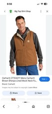 Carhartt Men's Arctic-Quilt Lined Duck Vest - Brown, Large Tall