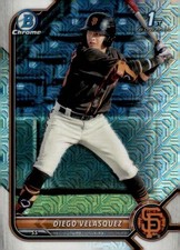 2022 Bowman #BCP-110 Diego Velasquez Chrome Prospects Mojo Refractors