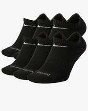 Nike Cushioned Dri-Fit No Show Socks Unisex 6-Pair Pack LARGE