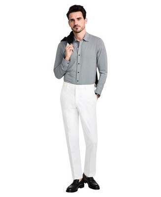 Michael Kors Mens Classic fit Dress Pants 36 / 32 White Solid