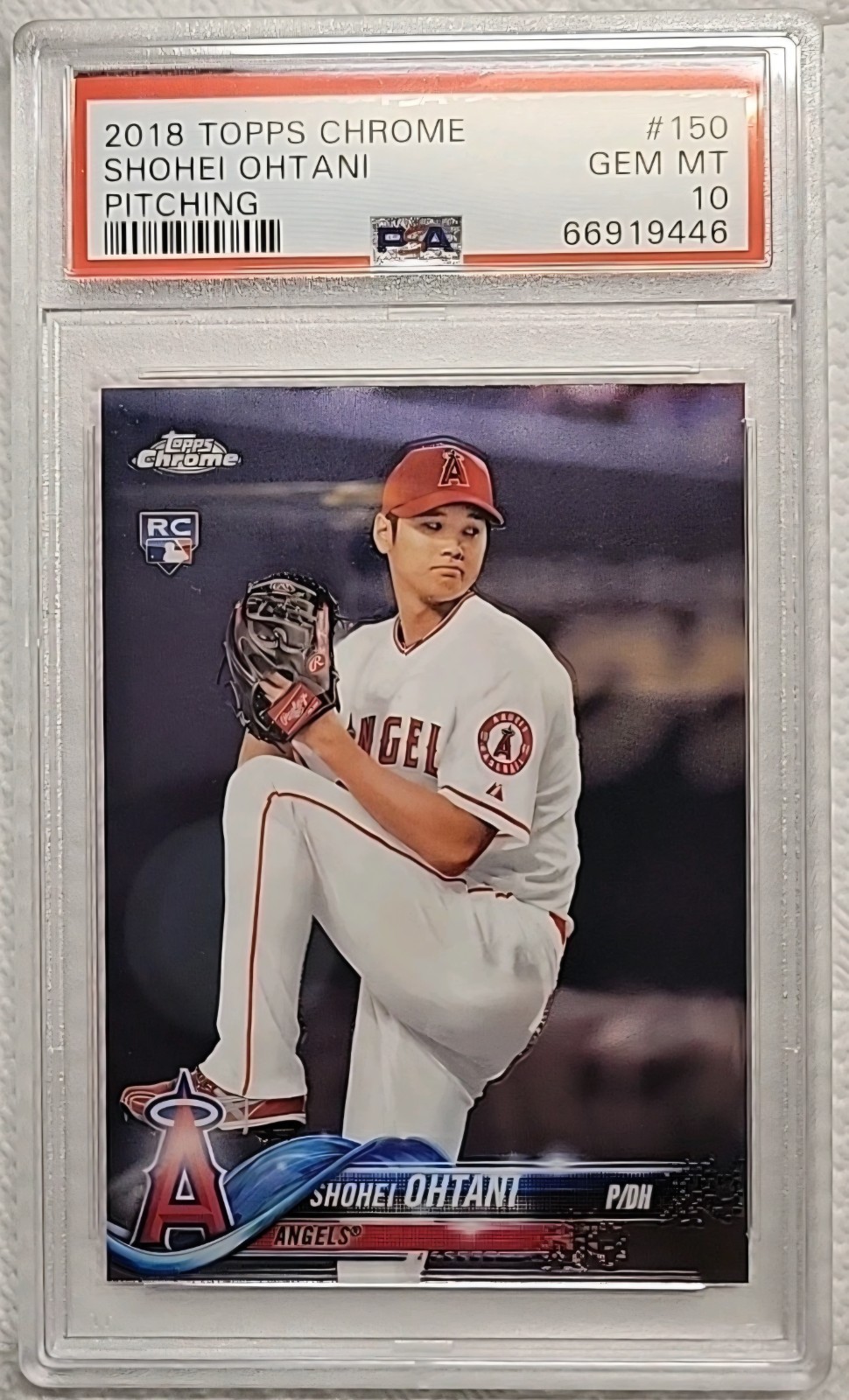 2018 Topps Chrome PSA 10 Gem Mint Shohei Ohtani Pitching #150 Rookie RC