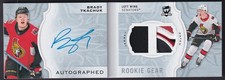 BRADY TKACHUK - 2018 The Cup Autographed Rookie Gear Booklet #ARG-BT, /24