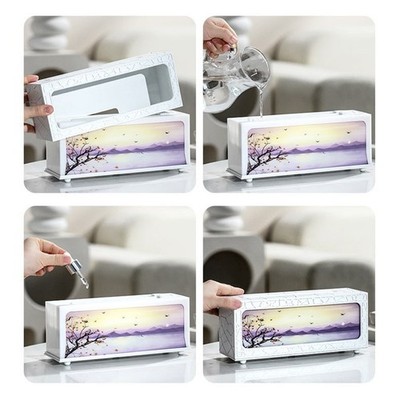 Simulierte Flamme Aromatherapie Diffusor mit USB-Stromversorgung und bunten Nach
