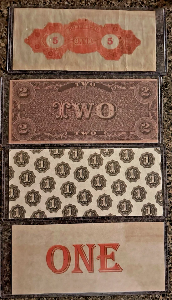 Lot of 4 Confederate States of America Bills $1, $1,$2 &$5 - Image 2 of 2