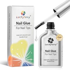 Gel Nail Glue Super Strong: 15ml Nail Glue Gel 6 in 1 for B- Gel Nail Glue 15ml