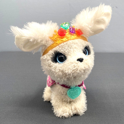 Hasbro FurReal Friends Princess Puppy Dog Crown Animated 8'' White Pet Big Eyes