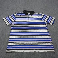 Nike Golf Dri-Fit Polo Shirt Mens XL Multicolor Striped Tour Performance