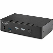 StarTech 2-Port DisplayPort 1.4 KVM Switch, 8K 60Hz / 4K 144Hz, 2x USB 3.0