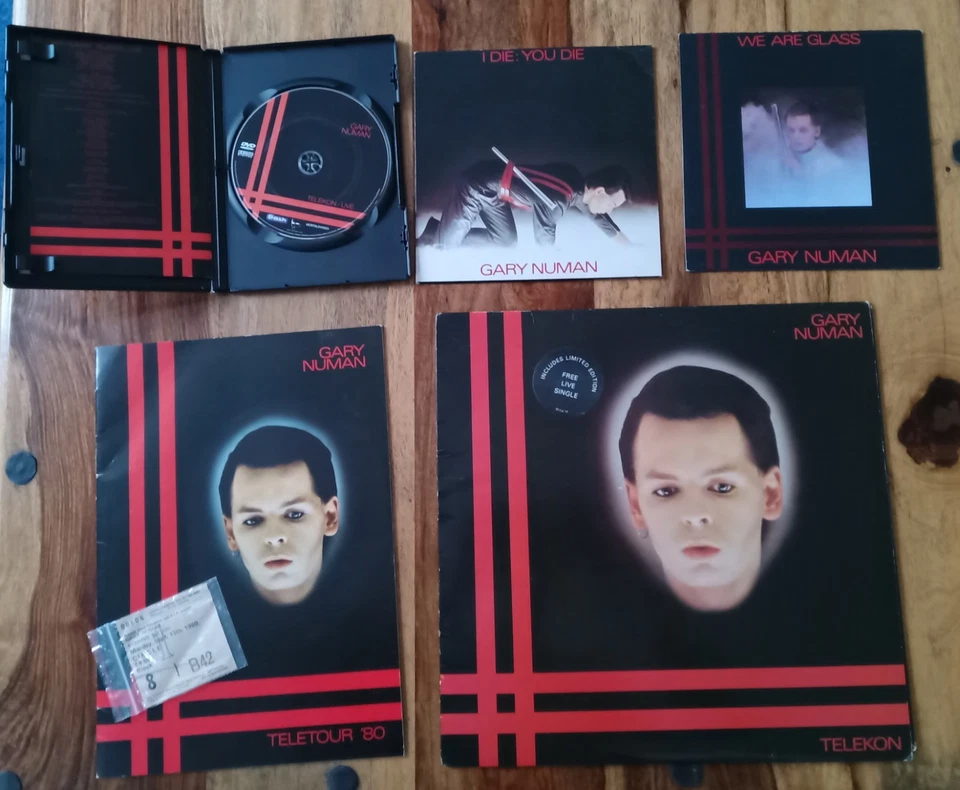 Gary Numan 1980 Translucent Red TELEKON +7"x3/Prog/ticket/badge|DVD 2006 - Image 3 of 4