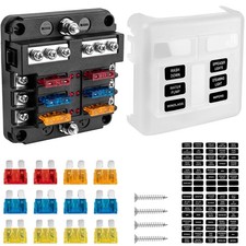 6 Way Fuse Block 12v Marine Fuse Box With Led Indicator Automotive 6-circuit B