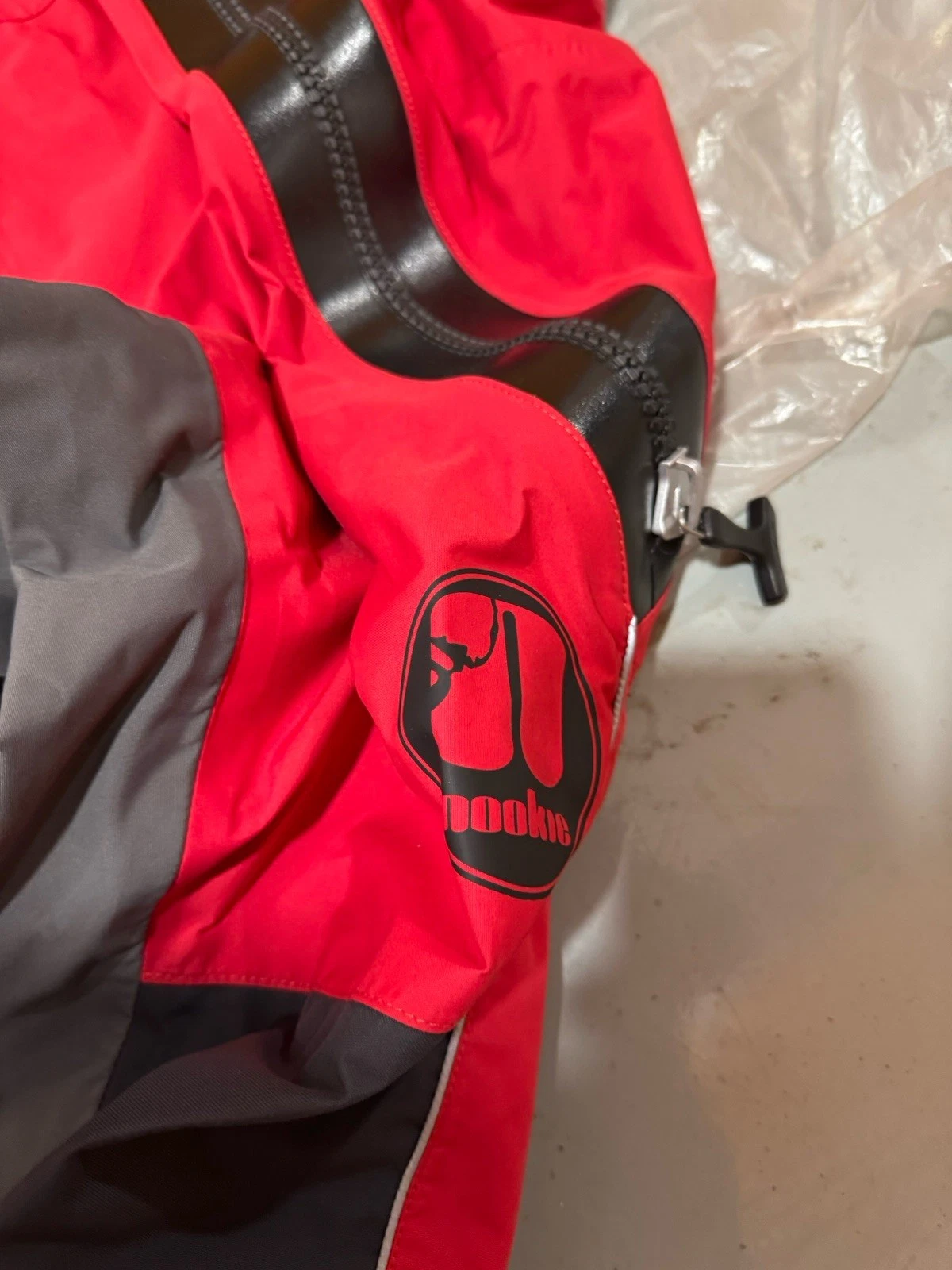 Nookie Fusion Drysuit Full Latex Neck & Cuffs Red & Black Size XXL Brand New 4