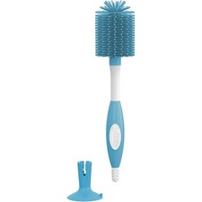 Soft Touch No Scratch Baby Bottle Cleaning Brush with Nipple Cleaner Stand and