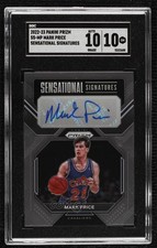 2022 Panini Prizm Sensational Signatures Mark Price #SS-MP SGC 10 GEM Auto 0c3