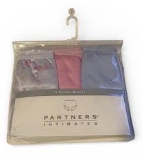 Vtg Partners Intimates Mervyn's Sz 9 Nylon Brief Underwear Panties NOS 3 Pack