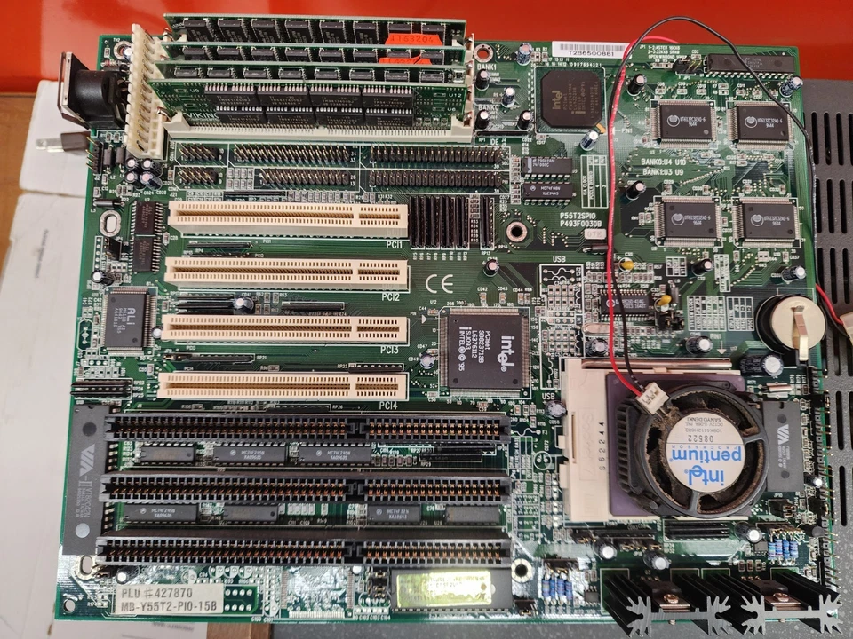 Acorp 5VX32S Socket 7 Baby AT Motherboard with Pentium Not Tested  - Image 2 of 4