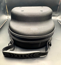 Black Hard Shell Zippered Hat Travel Case with Shoulder Carry Strap