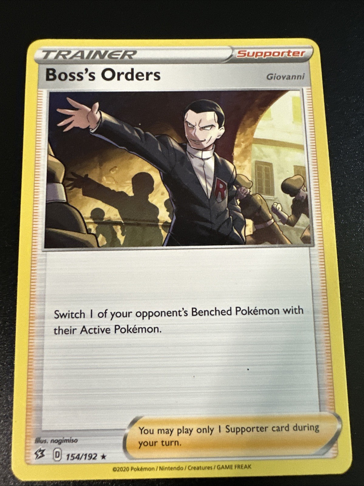 Boss's Orders 154/192 RARE Rebel Clash Pokemon TCG Card LP