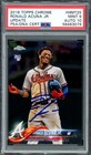 Ronald Acuna Jr Signed 2018 Topps Chrome Update RC HMT25 PSA 9 Sig 10 PSA/DNA