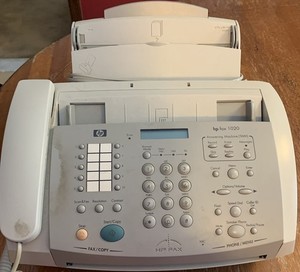 HP FAX 1020 Series All In One Compact Copy/ Fax Machine w Phone Tested Works