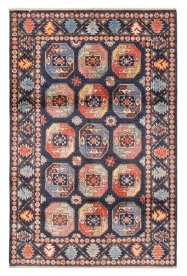 Traditional Hand-Knotted Geometric Carpet 3'10'' x 5'10'' Oriental Wool Area Rug