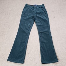 Democracy "AB" Solution Pants Womens 8 Green Itty Bitty Boot Cut Corduroy