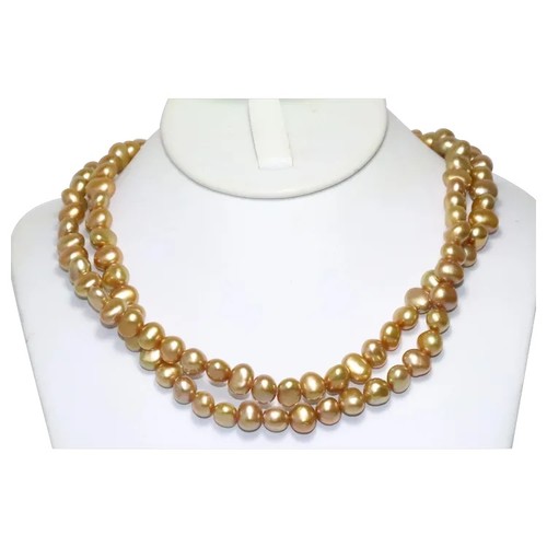 Honora Collection Sterling Silver Yellow Fresh Water Pearls Beaded Necklace
