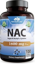 N-Acetyl-L-Cysteine NAC 1600 mg   100 Capsules, Non-GMO  Gluten-Free