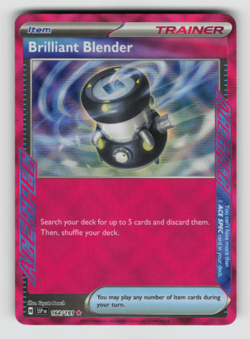 Pokemon - Brilliant Blender - 164/191 SV08: Surging Sparks - ACE SPEC Rare - NM