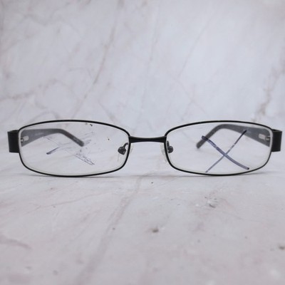 Extra! Extra! Ebony Black Rectangular Eyeglasses Frames 58-18-150 29844