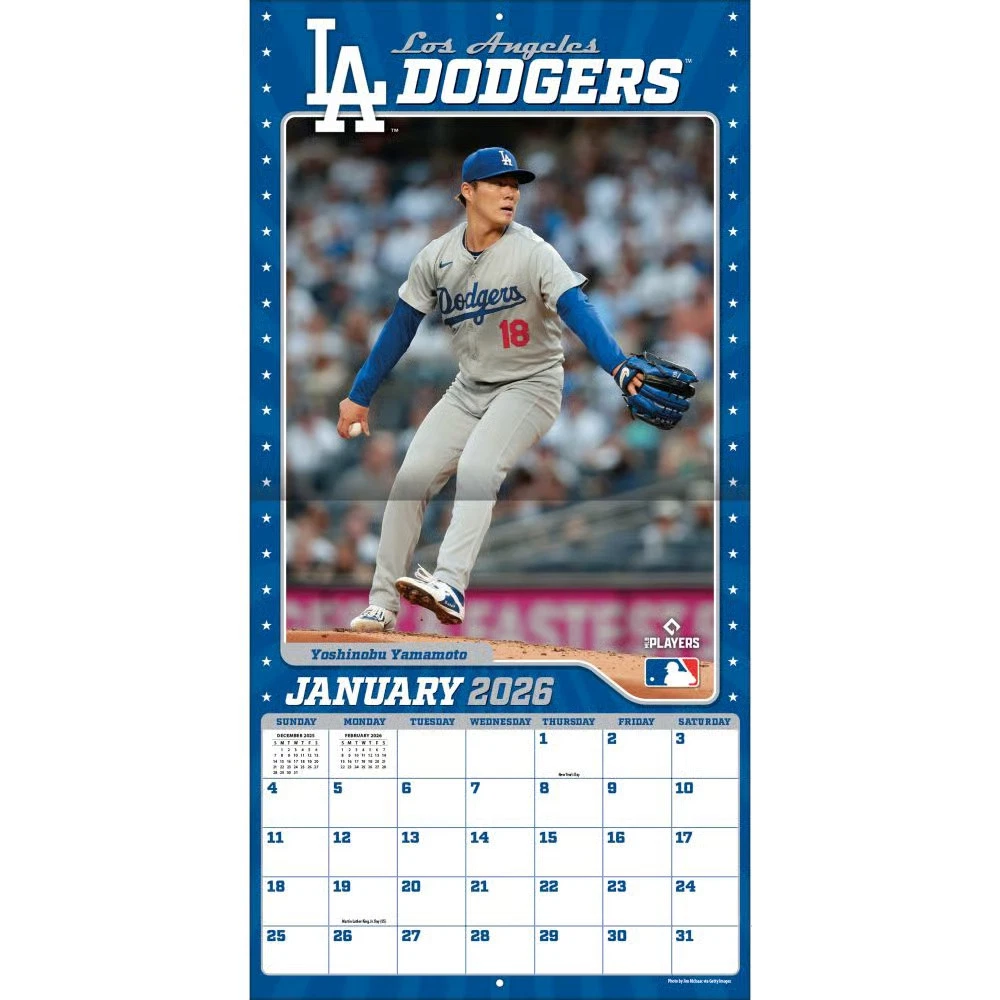 Los Angeles Dodgers 2026 Wall Calendar