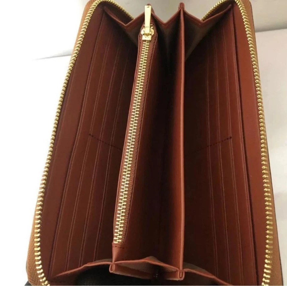 COACH x PEANUTS Long Zip around Wallet Snoopy Woodstock Khaki Signature F/S thumbnail 5