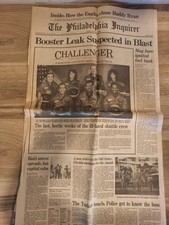 The Philadelphia Inquirer Pages Dated 2/2/1986 Challenger Explosion, See Descrip