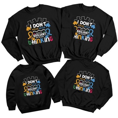 Family I Dont Speak Much Autism Awareness Day Sweatshirt Pullover Spectrum #AD