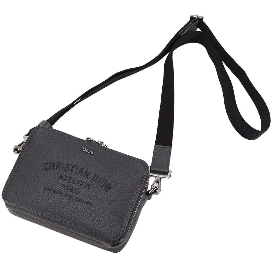 Christian Dior Shoulder Bag Leather Gray Auth 70772A | eBay