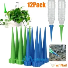 12x Automatic Watering Funnel Cone Spike Plants Irrigation Bottle Water Dripper