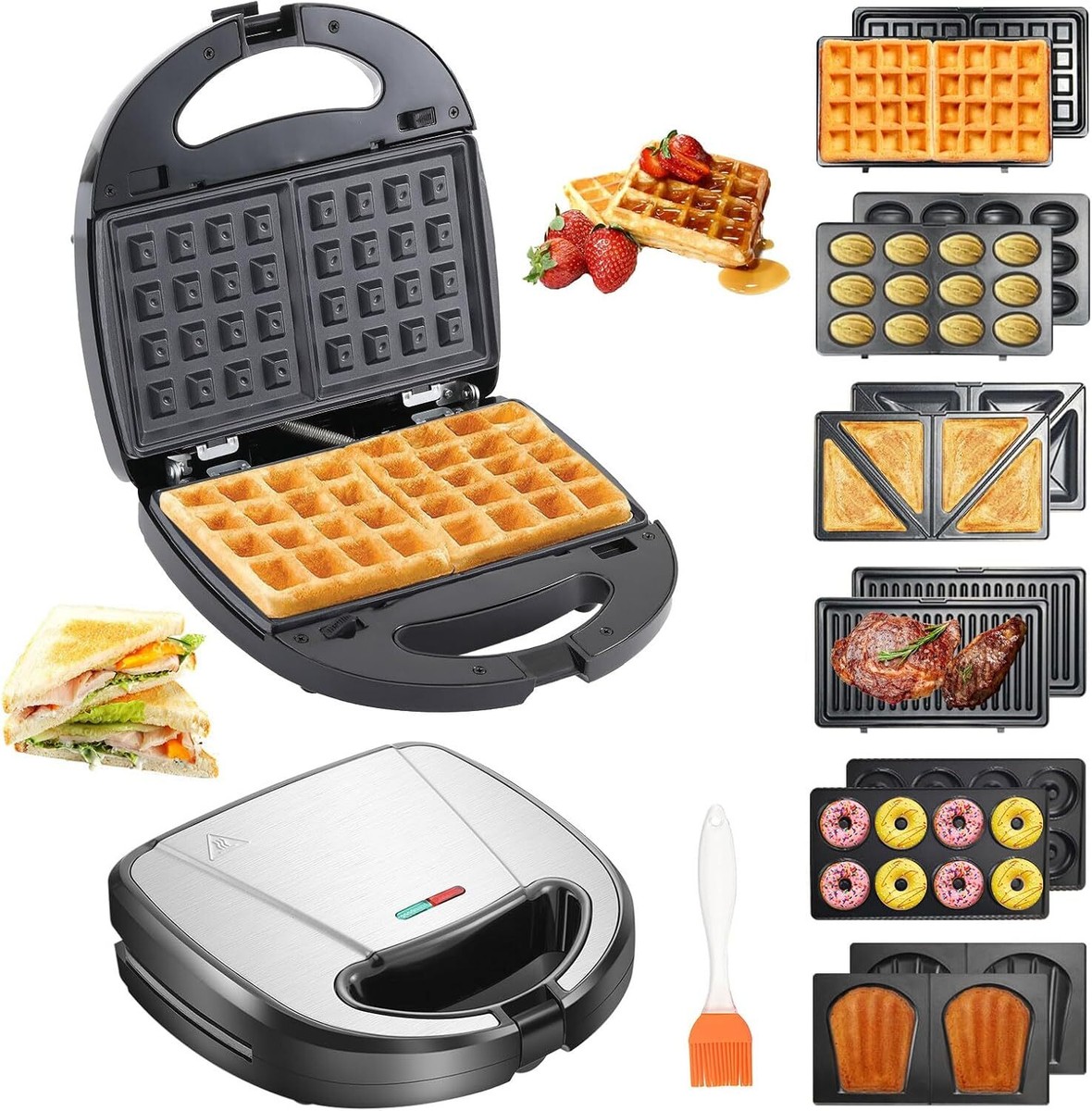 Ieced Sandwich Maker Panini With Waffle Maker George Foreman Grill