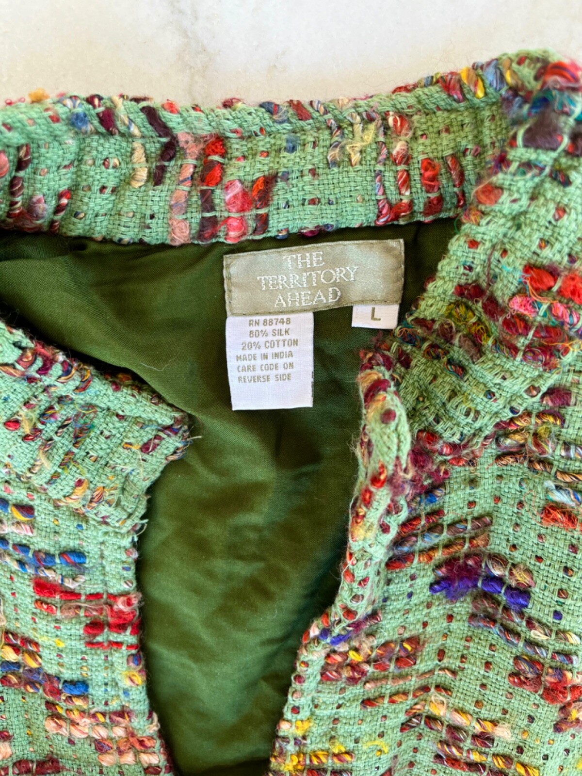 TERRITORY AHEAD Multicolor Button Front Textured … - image 8